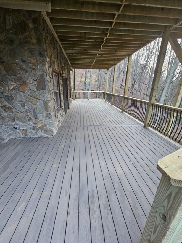 Covered Porch built by Mountain Fence & Deck in Western North Carolina