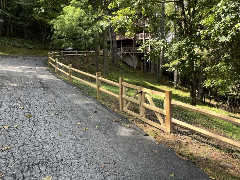 Fence installation in Western NC
