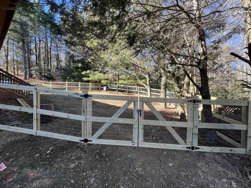 Deck Board Fence installed by Mountain Fence & Deck in the High Country, NC