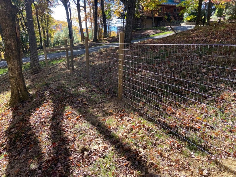 Deer Fence installed by Mountain Fence & Deck in the High Country, NC