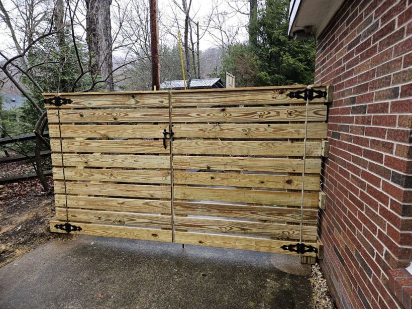 Custom Gate by Mountain Fence and Deck