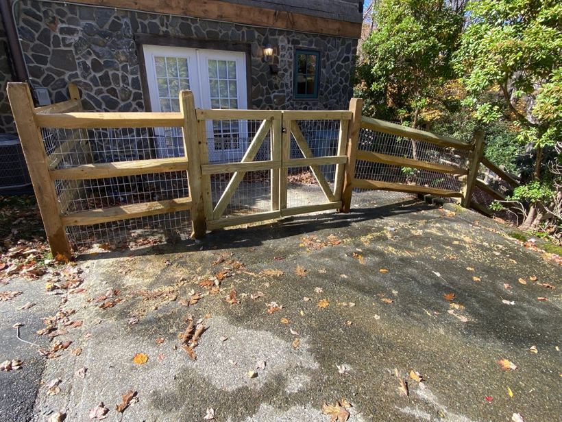 Split Rail Fence by Mountain Fence and Deck