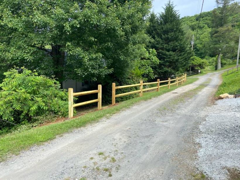 Split Rail Fence by Mountain Fence and Deck