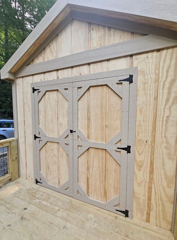 Outdoor Structure by Mountain Fence and Deck